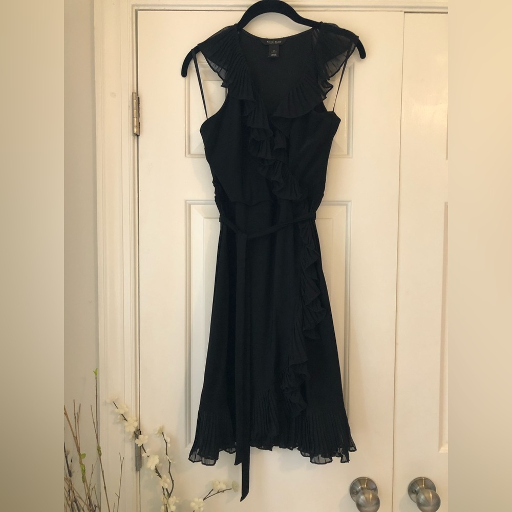 White House Black Market black wrap dress